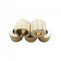 Copper flower female knurled nut