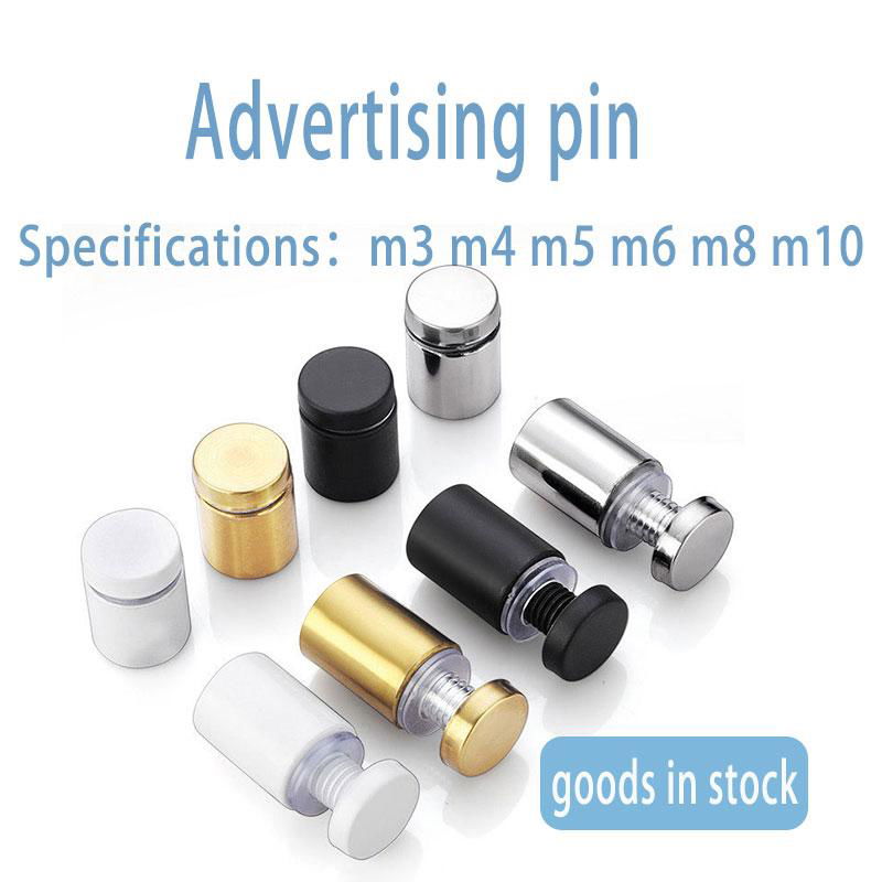 Stainless steel advertising nail black drawing gold acrylic decorative nail glas 3