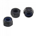 Black self-locking nut carbon steel