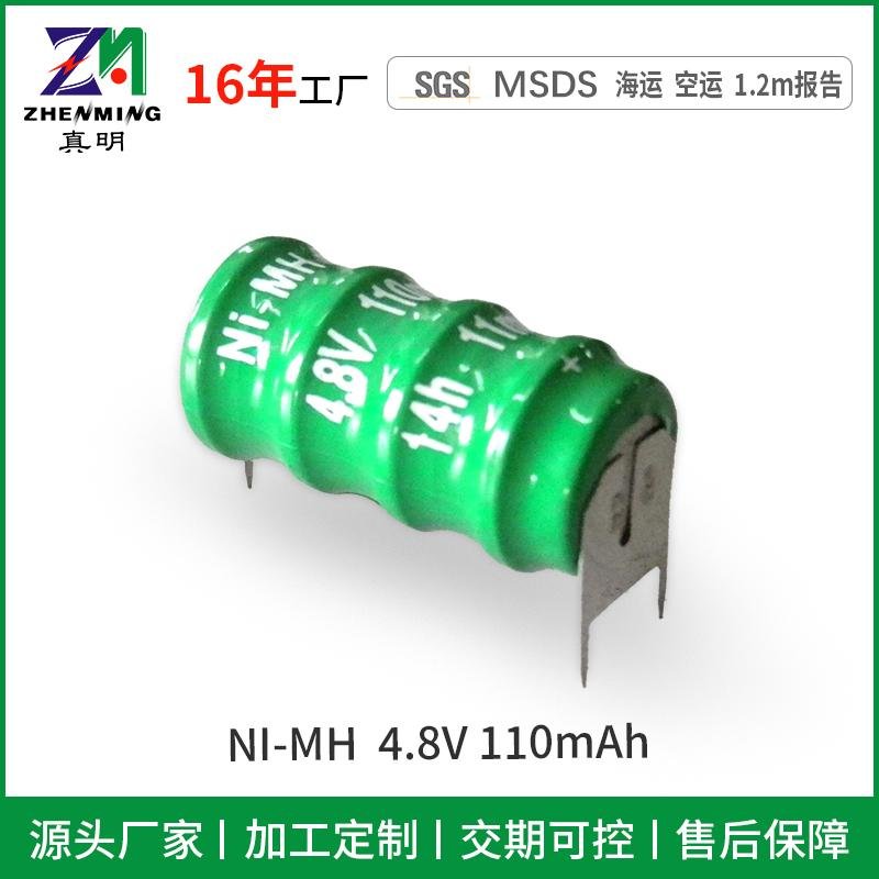 真明110mAh鎳氫充電紐扣電池生產提供焊腳加工定製 5