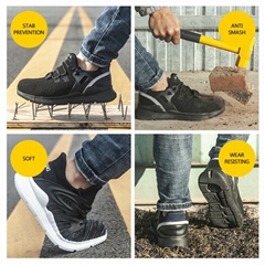 safety shoes with steel toe flyknit upper fashion