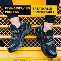 safety shoes with steel toe flyknit upper fashion