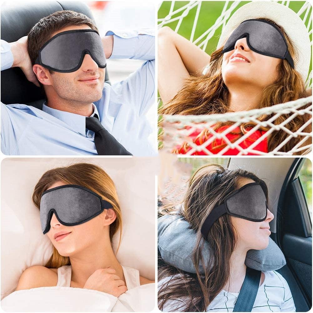  Breathable 3D Hidden Nose Eyeshade Sleeping Eye Mask Portable Travel Sleep mask 4