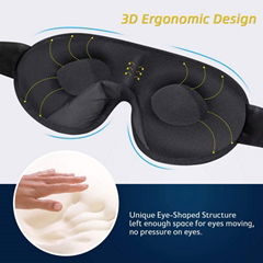 Adjustable washable 100% blocking light 3D memory foam sleep mask sleeping masks