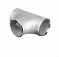 Factory direct sale cold forming Semi Seamless Buttweld Stainless steel tee 2