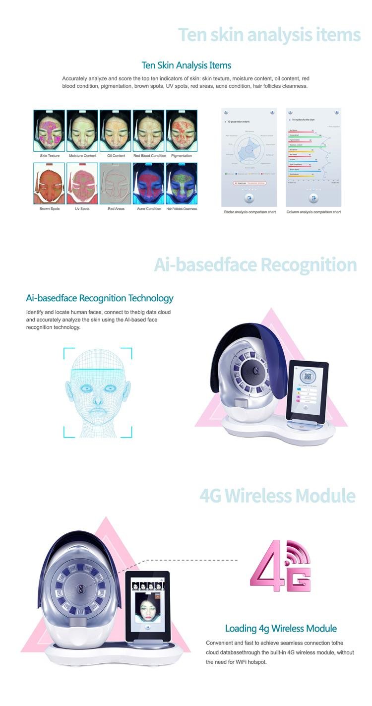 Smart Full Facial Skin Analysis with Tablet 12 Million Pixels Skin Analyzer 3