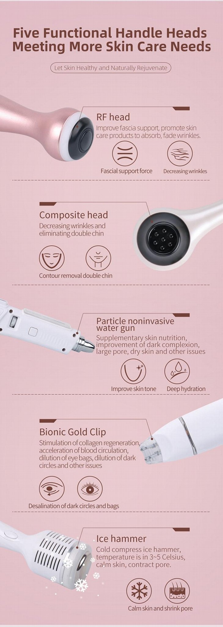 Quantum Hydro-optical Facial Beauty Apparatus No-Needle Mesotherapy Device 5