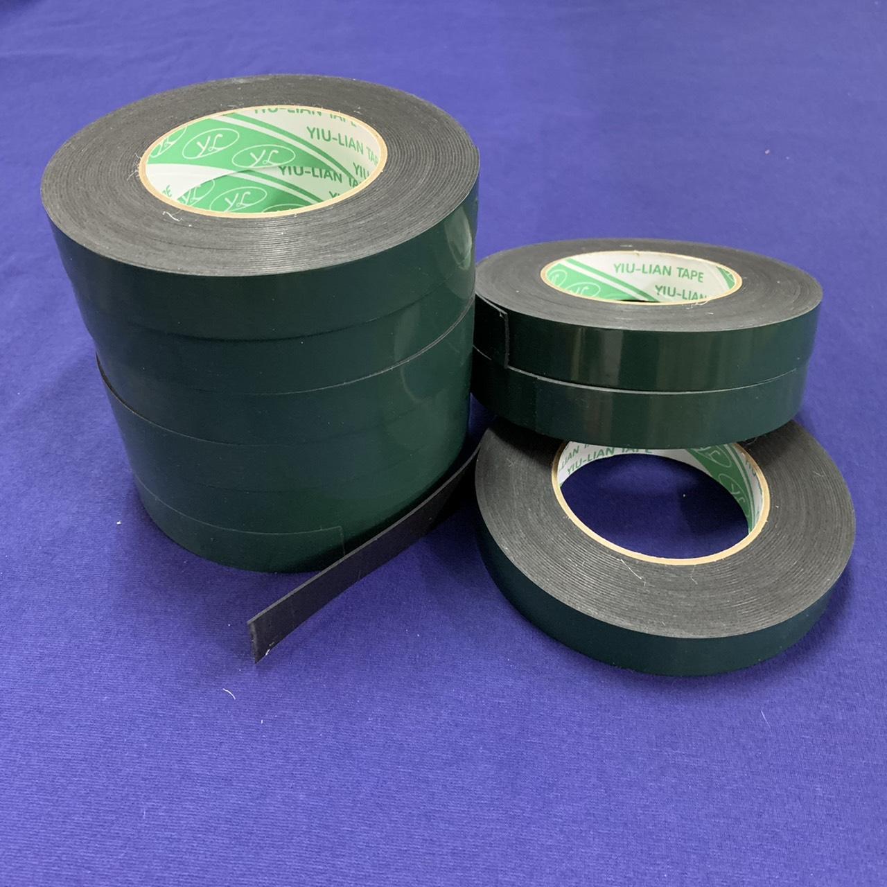 Green PE film-black double-sided foam glue