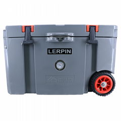 New design 50QT plastic rotomolded cooler box with wheels