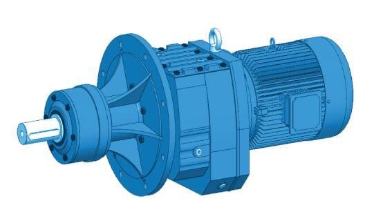 Coaxial Inline Helical Gearbox Flange mounted with extended bearing hub