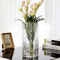 Clear glass decoration flower vase 1