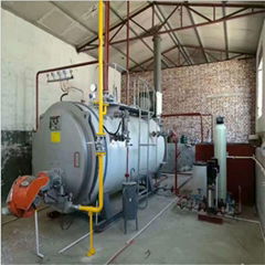 1ton 1000kg 70hp Oil Gas packaged Steam Boiler for Parboiling Rice rice mill 