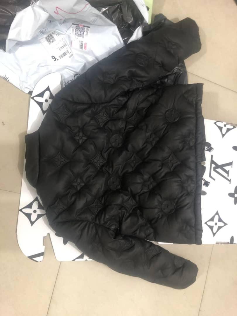 Louis Vuitton Monogram EMBOSSED Flower Leather Down Jacket 