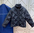 Louis Vuitton Monogram EMBOSSED Flower Leather Down Jacket 