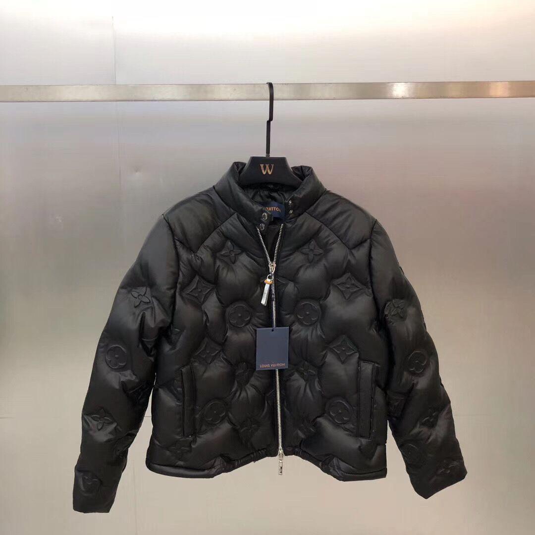 Louis Vuitton Monogram EMBOSSED Flower Leather Down Jacket 