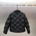 Louis Vuitton Monogram EMBOSSED Flower Leather Down Jacket 