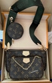 Louis Vuitton Multi pochette M44813 Genuine Rare Khaki Shoulder Straps Chain