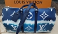 LOUIS VUITTON Escale Keepall 50 Duffle Bag M45117 Blue Monogram LV travel bag 