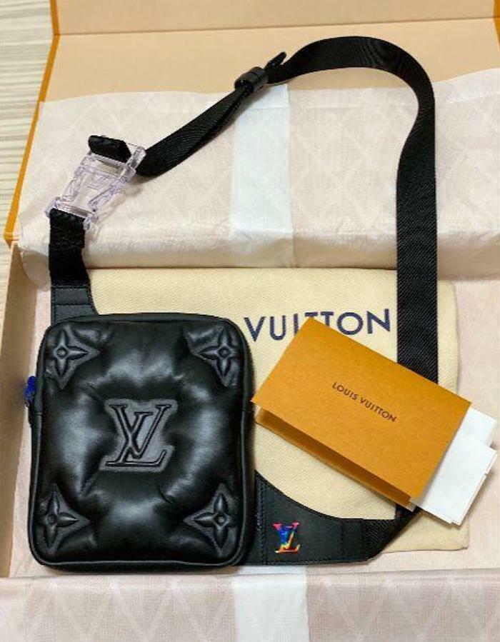               M68773 Asymmetrical Sling Bag Cross Body 2054 Virgil Black New LV 