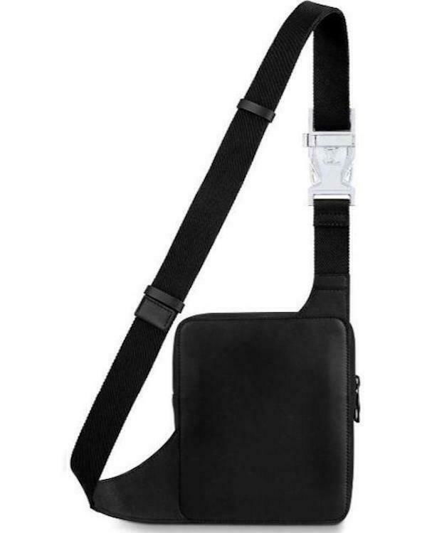               M68773 Asymmetrical Sling Bag Cross Body 2054 Virgil Black New LV  5