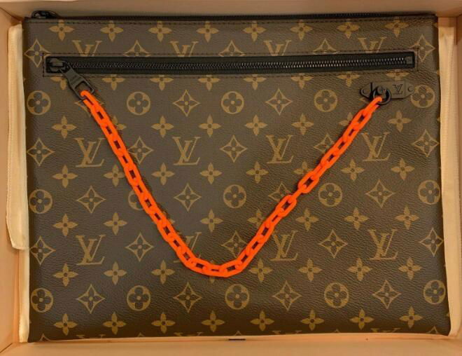               X Virgil Abloh Portfolio Wallet Monogram Document Portfolio Pouch  3