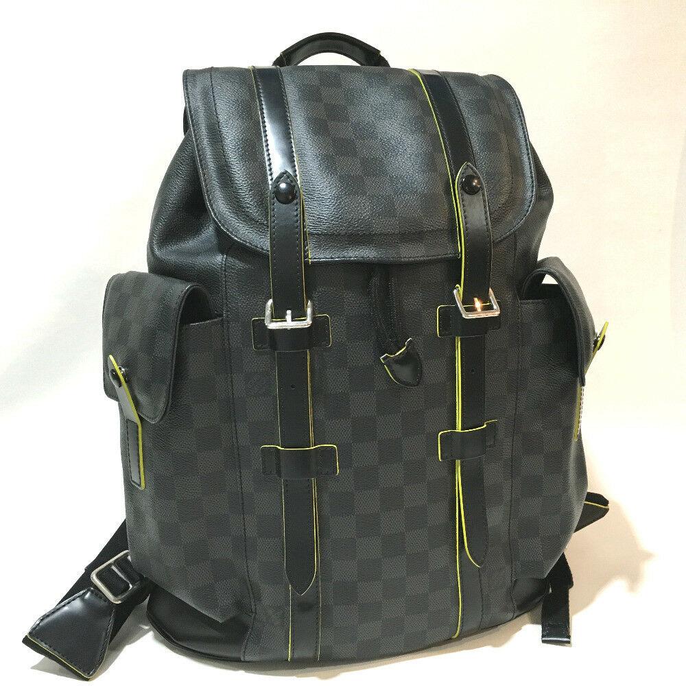               VIRGIL ABLOH CHRISTOPHER BACKPACK BLACK MONORGRAM LEATHER          6