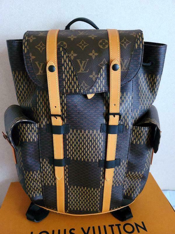               VIRGIL ABLOH CHRISTOPHER BACKPACK BLACK MONORGRAM LEATHER          7