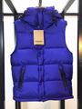 Burberry men's Hooded Quilted Nylon Down Jacket with Detachable Sleeves 