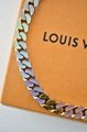 Louis Vuitton Chain Links Patches Necklace Cuban Gold Silver Virgil Abloh M69462