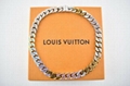 Louis Vuitton Chain Links Patches Necklace Cuban Gold Silver Virgil Abloh M69462