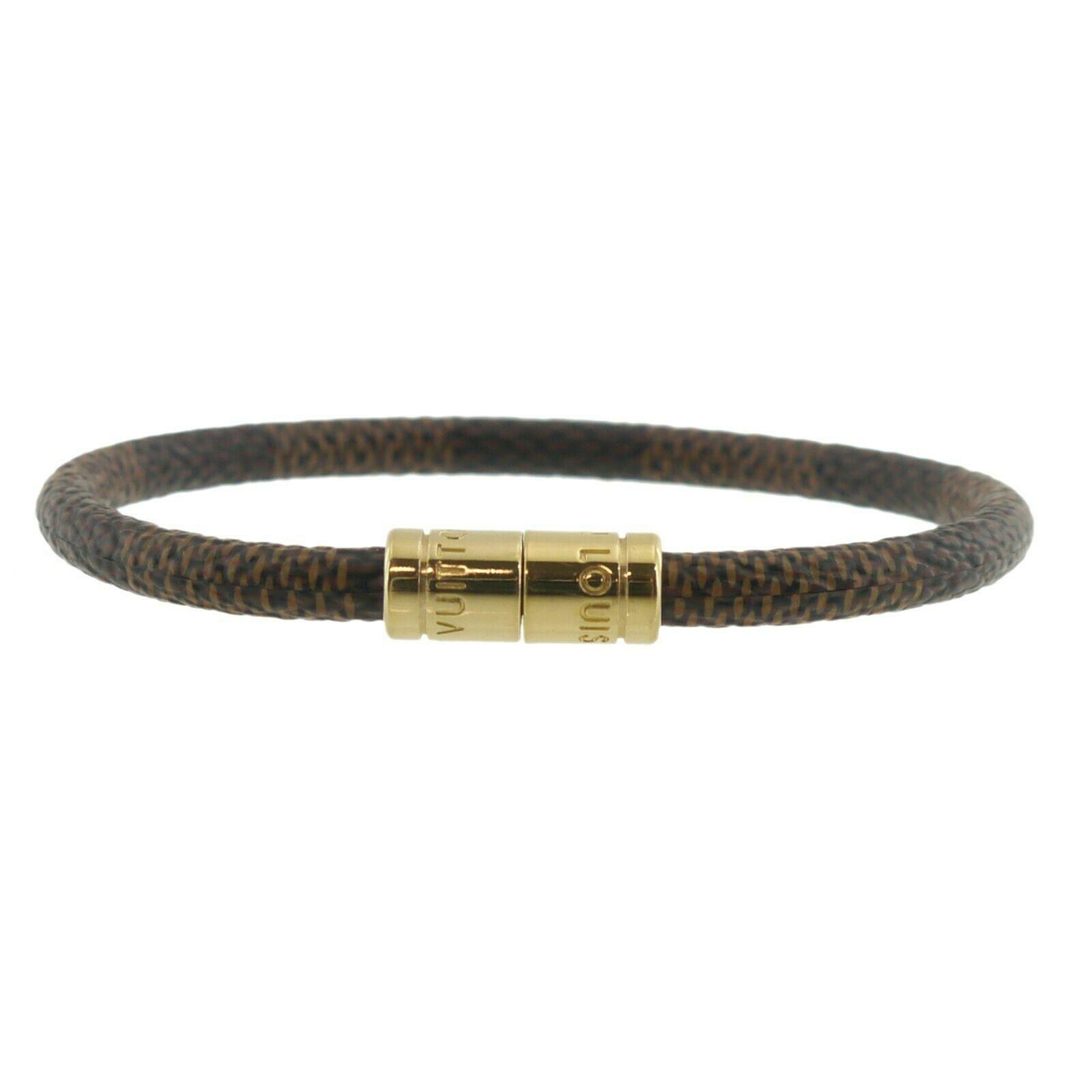 Women Mens Louis Vuitton Bracelet ‘keep It’ Bracelet Damier Graphite fashion lv