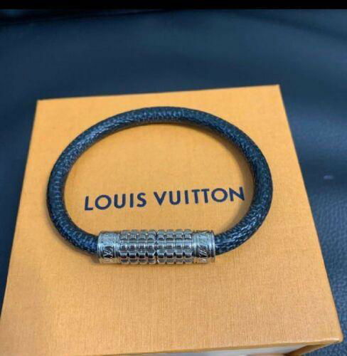 Women Mens Louis Vuitton Bracelet ‘keep It’ Bracelet Damier Graphite fashion lv