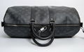 Louis Vuitton Keepall Monogram Travel Bag Eclipse Shoulder Strap Duffle Handbag 