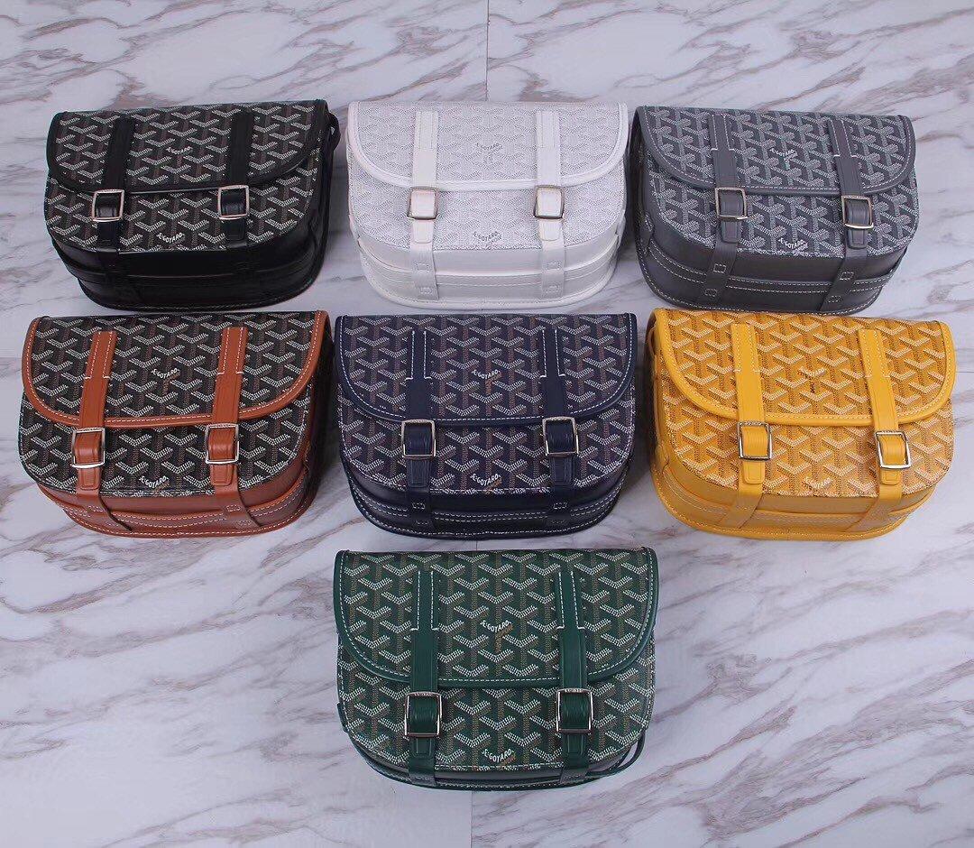 Goyard Goyardine Belvedere MM Messenger Bag 