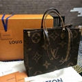 Louis Vuitton Onthego Tote Bag Print Reverse On The Go Monogram luxury Brand bag