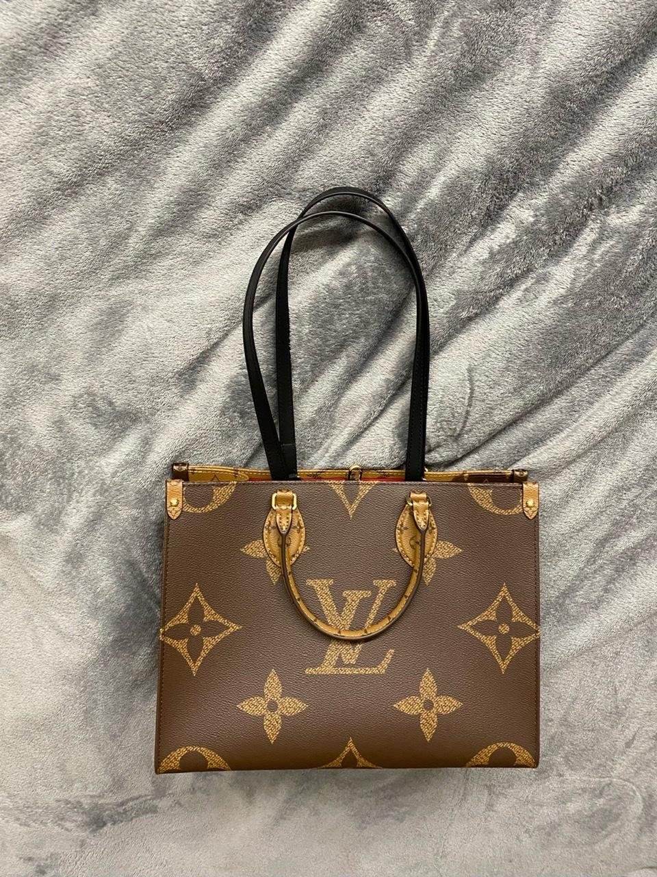 Louis Vuitton Onthego Tote Bag Print Reverse On The Go Monogram luxury Brand bag