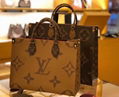 Louis Vuitton Onthego Tote Bag Print Reverse On The Go Monogram luxury Brand bag