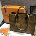 Louis Vuitton Onthego Tote Bag Print Reverse On The Go Monogram luxury Brand bag