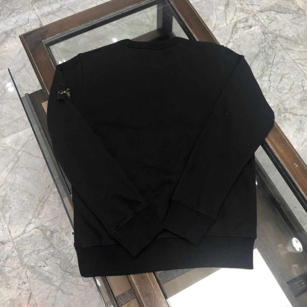 Stone Island Ghost Crew Sweatshirt black men cotton pullover  2