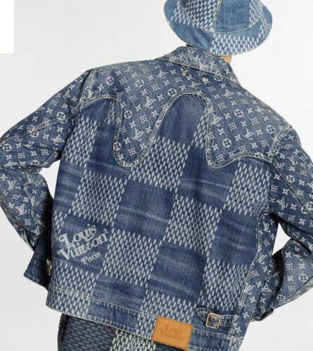 Louis Vuitton Nigo Damier Waves Monogram Men fashion LV Denim Jacket cheap sale