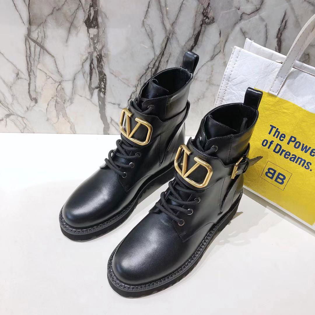 Valentino VLOGO leather ankle boots