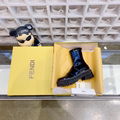 FENDI Two-tone glossed-neoprene platform ankle boots 