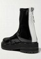 FENDI Two-tone glossed-neoprene platform ankle boots 