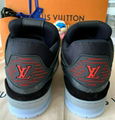 Louis Vuitton Trainer Sneaker Bred Black Red Air Retro 4 Nigo LV shoes cheap
