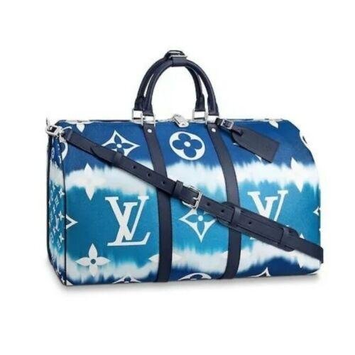               Escale Keepall 50 Duffle Bag M45117 Blue Monogram travel handbag  4