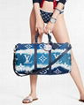 Louis Vuitton Escale Keepall 50 Duffle Bag M45117 Blue Monogram travel handbag 