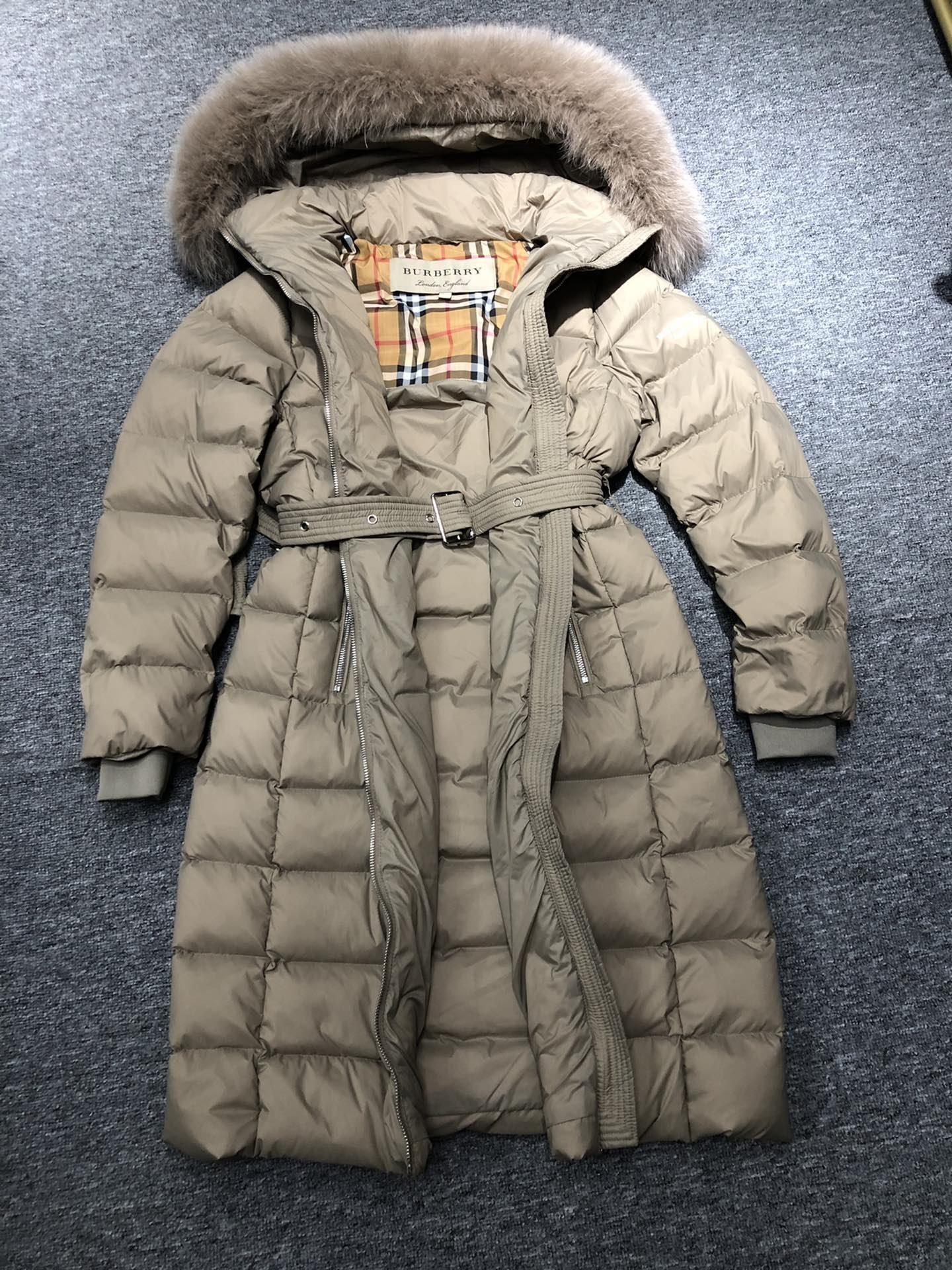 Burberry Belted Down Puffer Coat 