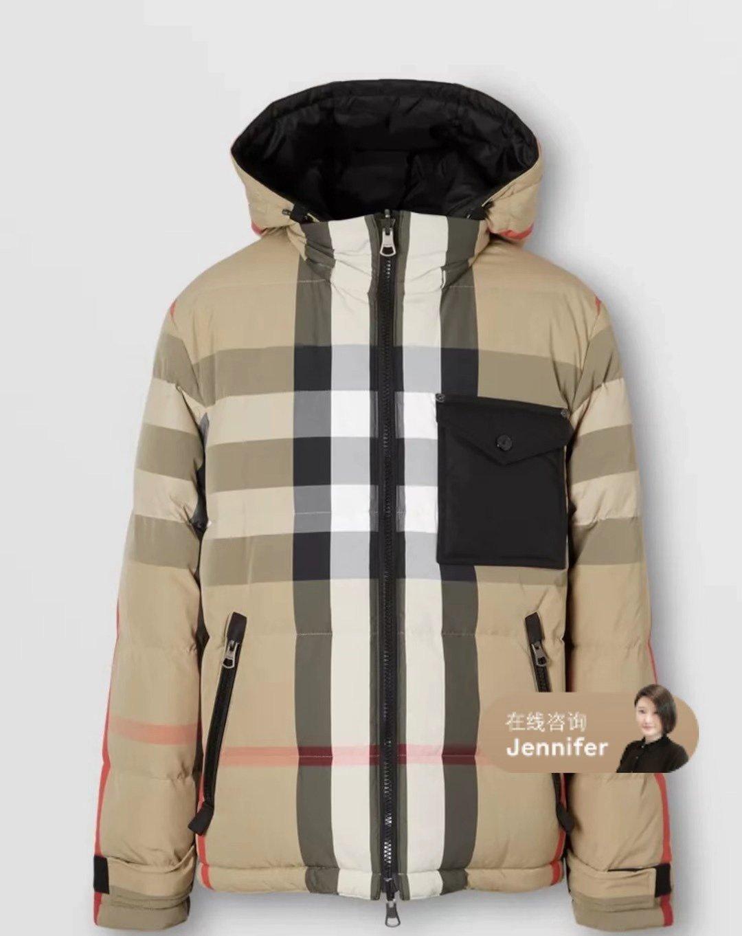 Burberry Rutland checked shell down puffer jacket