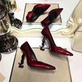 Yves Saint Laurent     Logo Opyum Opium 110 Black Bronze Gold Heel Pump SLP shoe 12
