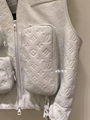 Louis Vuitton Virgil Abloh s Leather Utility Vest multi-pocket tactical Jacket 